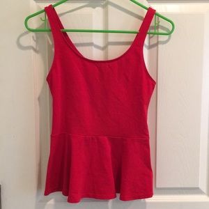 Red Peplum Top